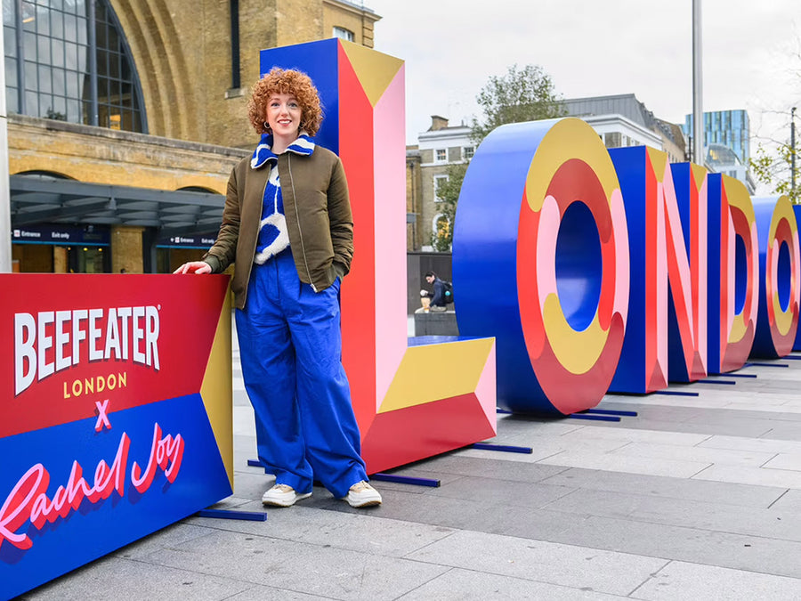 Giant Letters for Beefeater X Rachel Joy