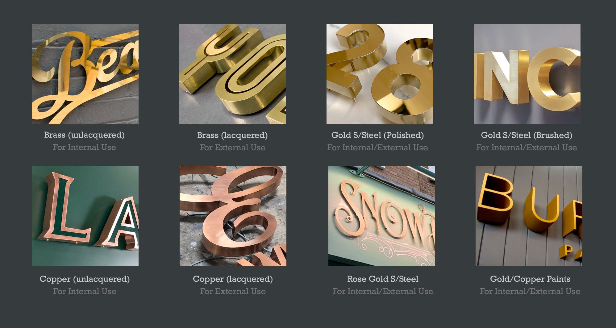 Custom Brass Signs - Design your own brass sign - Signomatic